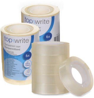 Plakband rolletjes - 18x stuks - voor in plakbandrolhouder - transparant - 11 mm