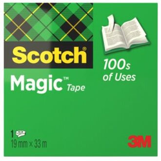 Plakband Scotch Magic 810 19mmx33m onzichtbaar mat Geel