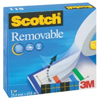 Plakband Scotch Magic 811 19mmx33m onzichtbaar verwijderbaar mat