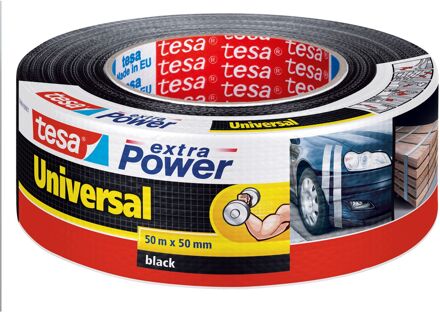 Plakband Tesa 50mmx50m extra Power zwart