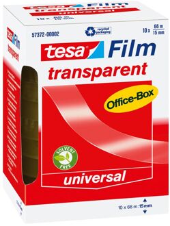 Plakband Tesa film 15mmx66m transparant