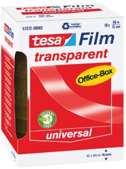 Plakband Tesa film 15mmx66m transparant