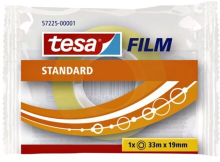 Plakband Tesa film standaard 19mmx33m Transparant