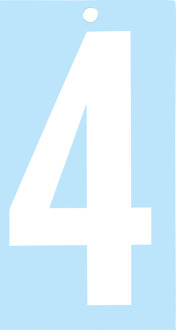 Plakcijfer 100Mm Wit 4 - WU0510770