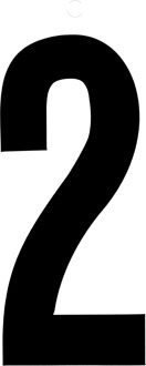 Plakcijfer 100Mm Zwart 2 - WU0510720