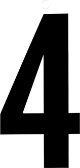 Plakcijfer 100Mm Zwart 4 - WU0510760