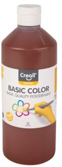 Plakkaatverf Creall basic 19 donkerbruin 500ml