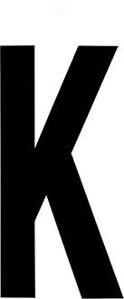 Plakletter 100Mm Zwart K - WU0510200