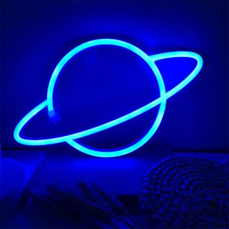 Planeet Neon Sign Light Party Muur Opknoping Led Voor Xmas Etalage Art Wall Decor Neon Verlichting Lamp Usb Of batterij Aangedreven G012B