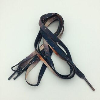 Planeet Serie Schoenveter Platte Katoen Schoen Kant Voor Sneakers Een Paar bruin