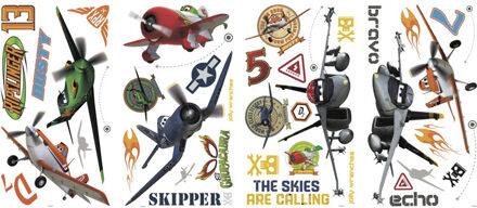 Planes Stickervel Planes muur: 4 vel 25x46 cm (RMK2140SCS)