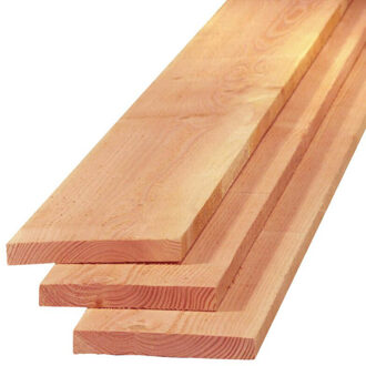 Plank lariks Douglas 2,2 x 15,0 cm (4,00 mtr) gezaagd Bruin