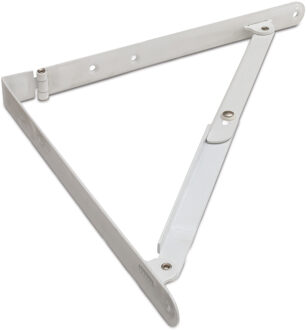 Plankdrager - 2x - staal - wit gelakt - 20 x 20 cm - 100 kg