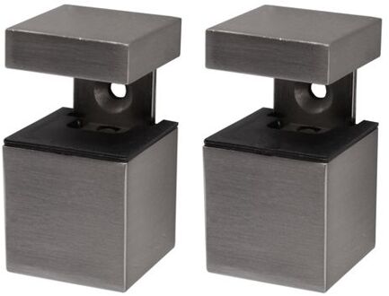 plankdrager clip cube mini geborsteld nikkel