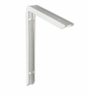Plankdrager/planksteun - aluminium - gelakt zilver - H150 x B100 mm - max gewicht 90 kg - Plankdragers Zilverkleurig