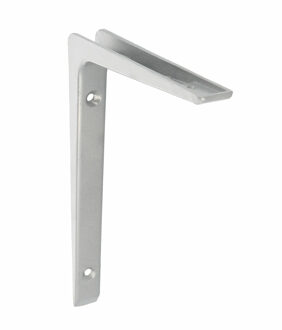 Plankdrager/planksteun - aluminium - gelakt zilvergrijs - H150 x B100 mm - Plankdragers Zilverkleurig