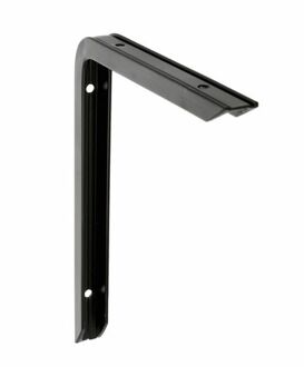 Plankdrager/planksteun - aluminium - gelakt zwart - H120 x B80 mm - max gewicht 75 kg - Plankdragers