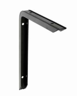 Plankdrager/planksteun - aluminium - gelakt zwart - H150 x B100 mm - max gewicht 90 kg - Plankdragers