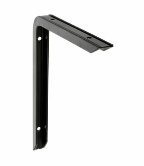 Plankdrager/planksteun - aluminium - gelakt zwart - H200 x B150 mm - max gewicht 60 kg - Plankdragers