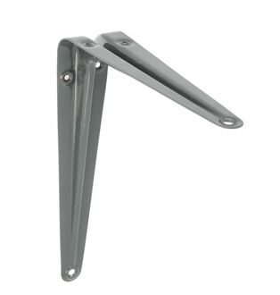 Plankdrager/planksteun van metaal - gelakt grijs - H225 x B200 mm - Plankdragers