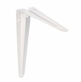 Plankdrager/planksteun van metaal - gelakt wit - H250 x B200 mm - Plankdragers