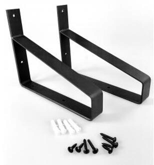 Plankdragers 25 cm mat zwart set van 2 stuks