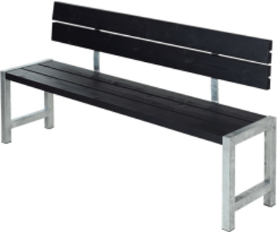 Planken bank vuren geimpregneerd | Plankesaet zwart 38 x 176 x 81 cm