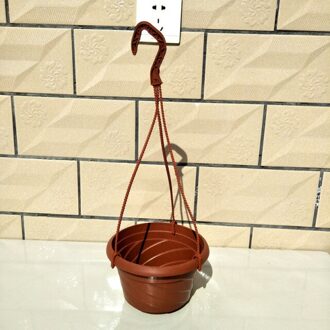 Plant Hanger Duurzaam Bloempot Houder Opknoping Bloemenmand Haak Hanger Plastic Opknoping Planter Huis Tuin Balkon Decoratie rood