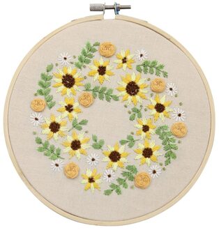 Plant Kruissteek Sets Volledige Bereik Van Borduurwerk Kruissteek Stamped Borduurwerk Doek Met Bloemen Borduren Kit Broderie