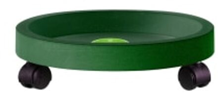 Plant Ronde Beweegbare Bloempot Lade Houder Schotel W/Caster Wiel Pallet 3 Kleur donker groen