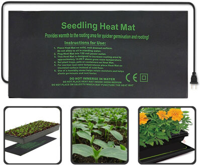 Plant Verwarming Mat Zaailing Bloem Elektrische Deken Waterdicht Warm Duurzaam Hydrocultuur Verwarming Pad 24*52Cm 52*52Cm 121*52Cm 52x52cm / 120V US plug