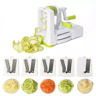 Plantaardige Spiralizer Wortel Cutter Hand Held 5 Blade Spiral Slicer Noodle Pasta Maker Keuken Accessoires