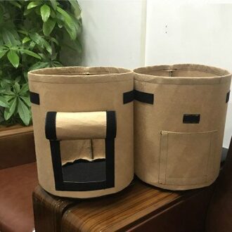 Plantaardige Zak Aardappel Groeien Container Bag Diy Planter Pe Doek Planten Plantaardige Tuinieren Dikker Plantaardige Pot Planten Grow Bag bruin 30x35cm
