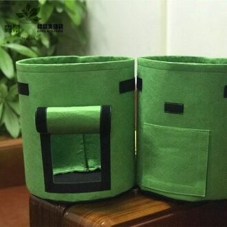 Plantaardige Zak Aardappel Groeien Container Bag Diy Planter Pe Doek Planten Plantaardige Tuinieren Dikker Plantaardige Pot Planten Grow Bag groen 30X35cm
