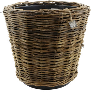 Planten mand - rotan gevlochten - D44 x H43 cm - drypot