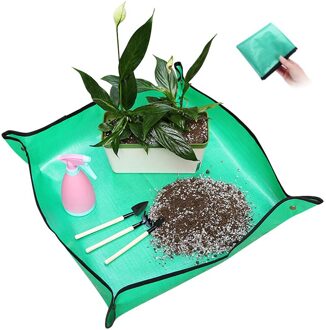 Planten Mat Pe Tuinieren Oppotten Waterdicht Mix Bodem Matten Bloem Transplanteren Opvouwbare Pad zwart / 68x68cm