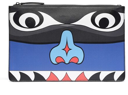 Planten Print Clutch Tassen Voor Vrouwen Persoonlijkheid Leer Contrast Kleur Straat Dame Pols Tas Paar Casual Ipad Tassen B