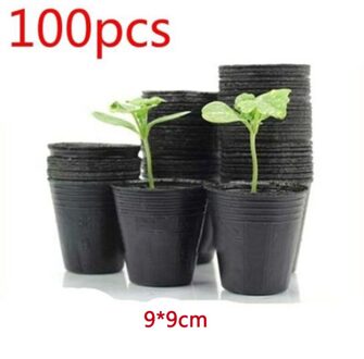 Planten Tuin Plant Kinderkamer Potten Kwekerij Potten 5 Size Ronde Bloem Zaailingen Zaaien Groeiende Pot Thuis Tuin Planter 100 stuks C