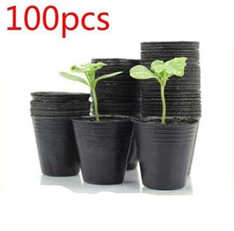 Planten Tuin Plant Kinderkamer Potten Kwekerij Potten 5 Size Ronde Bloem Zaailingen Zaaien Groeiende Pot Thuis Tuin Planter 100 stuks