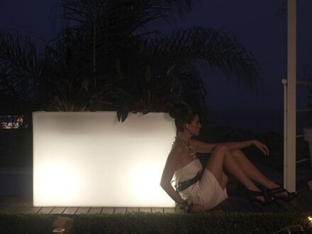 Plantenbak Barcelona Wit Verlicht