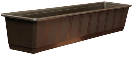 Plantenbak - bruin - kunststof - 80 x 17,5 x 14,5 cm - Plantenbakken