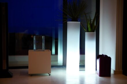 Plantenbak Ibiza Wit Verlicht