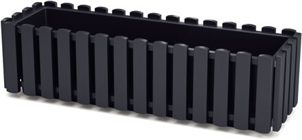 Plantenbak - kunststof - antraciet - 58 x 18 x 16 cm - Plantenpotten Grijs