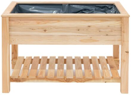 Plantenbak larikshouten hoge Moestuin Emily met plank 120x65x75 cm WM102420 Bruin