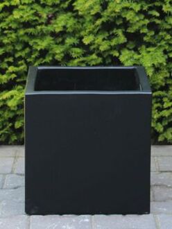 Plantenbak light cement 40*40 cm. kleur zwart