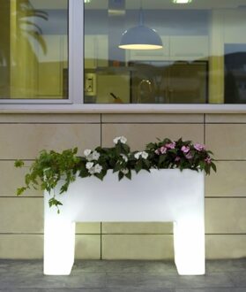 Plantenbak Malaga Wit Verlicht