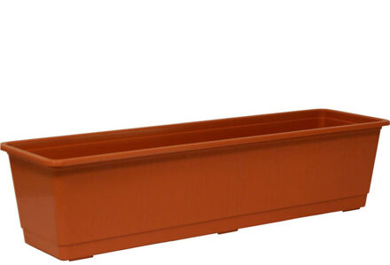 Plantenbak - terracotta - kunststof - 60 x 17 x 14 cm - Plantenbakken Bruin