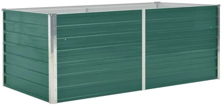 Plantenbak verhoogd 160x80x45 cm gegalvaniseerd staal groen