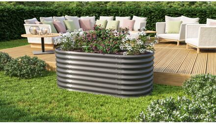 Plantenbak Vita - Graniet - Metaal - 162,1x82,1x63cm