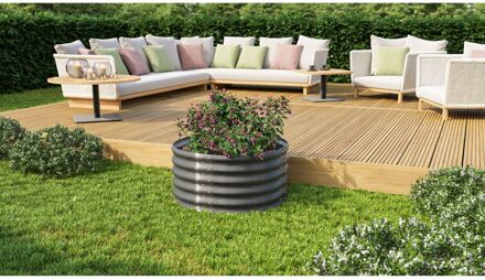 Plantenbak Vita - Graniet - Metaal - 82,1x82,1x40,1cm